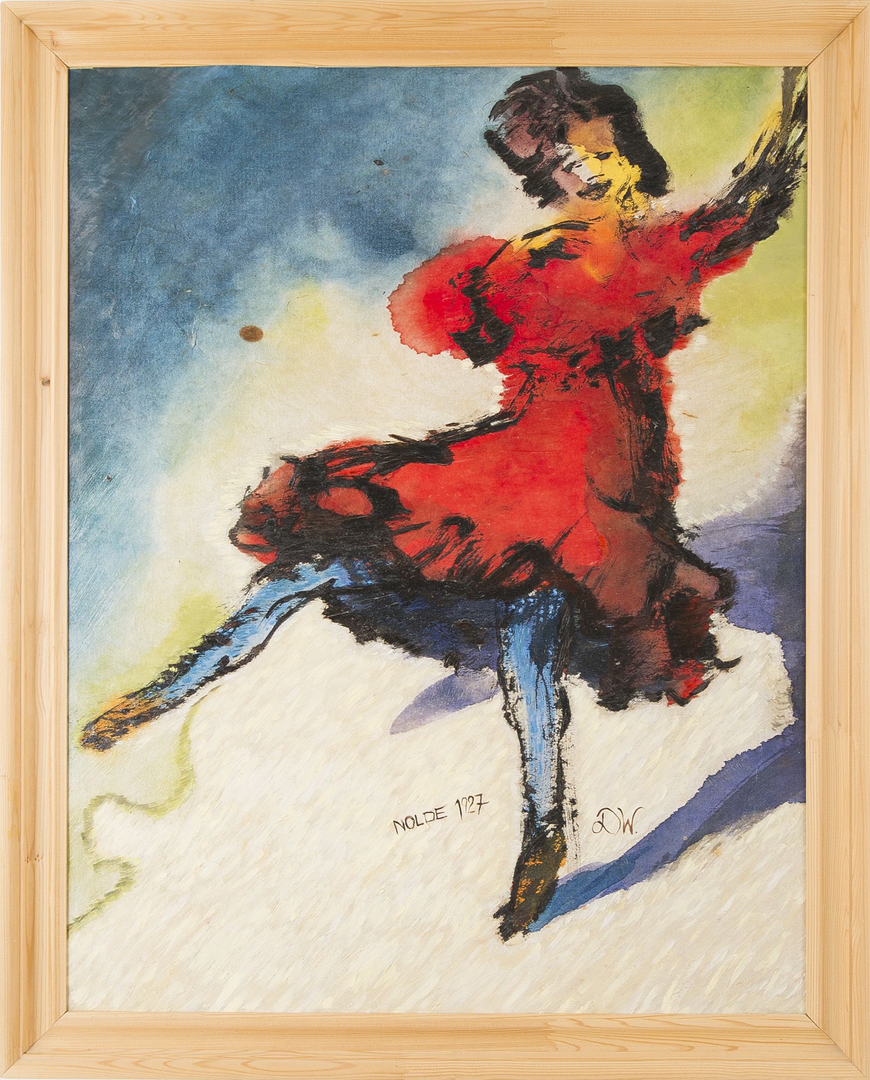 fotka obrazu Tänzerin In Rotem Kleid